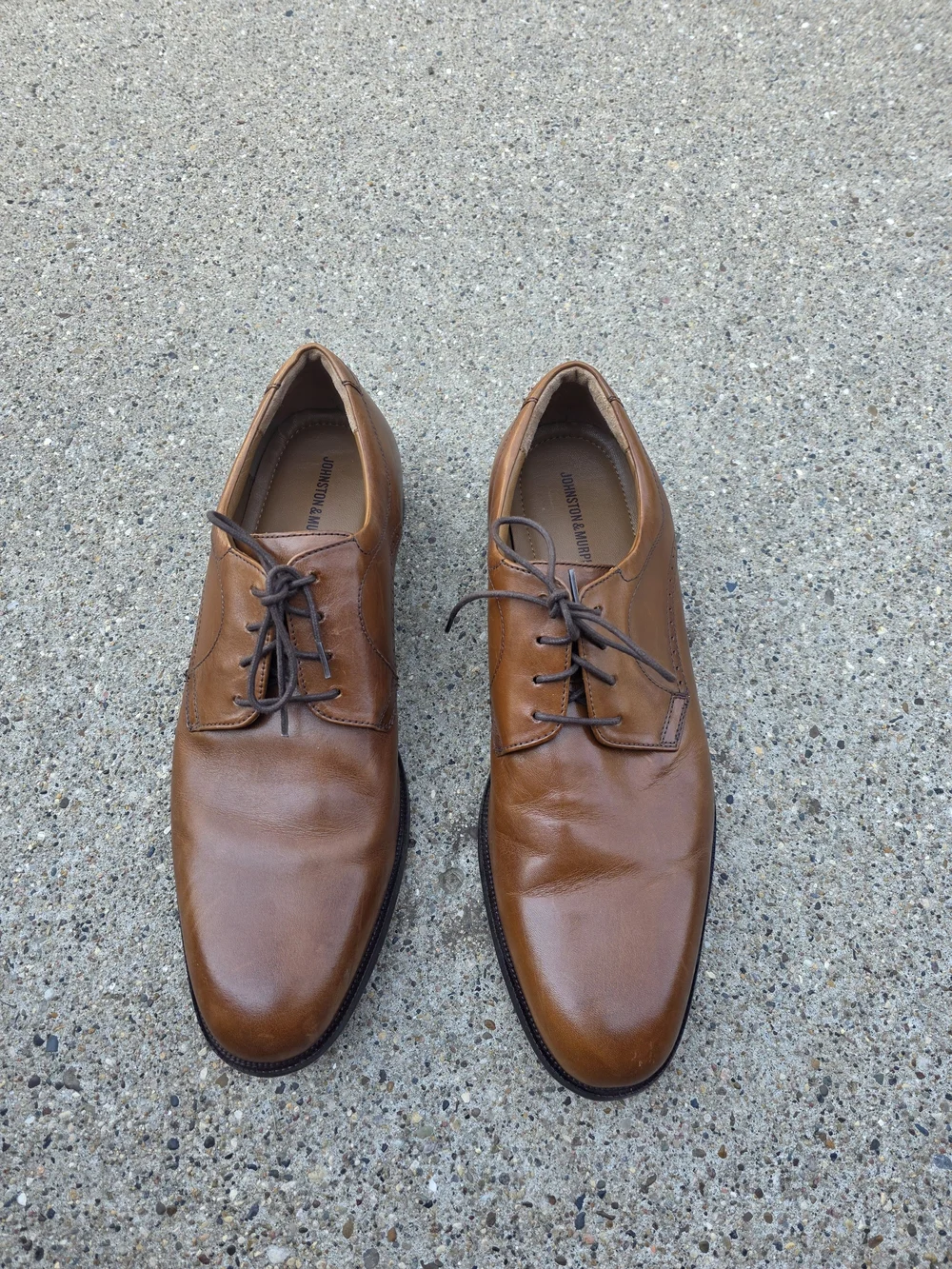 Johnson & Murphy  Brown Leather Dress Oxfords Men Size 13